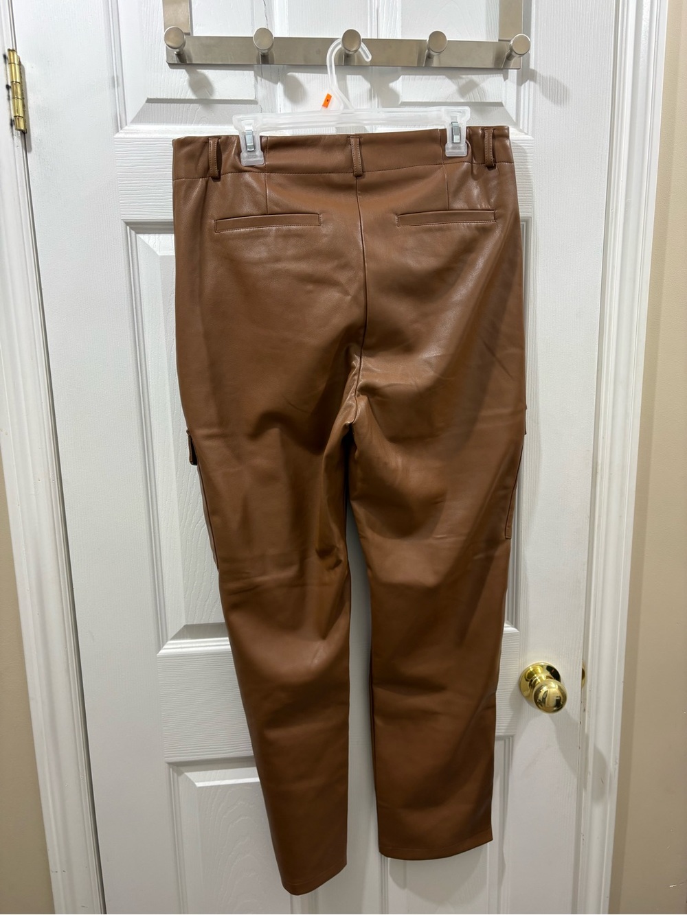 Dynamite Tan Faux Leather Utility Pants - Picture 2 of 3